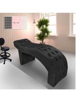 Maca Estofada Capitonê Suede Eduarda – Cor: Preto