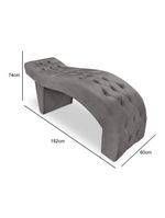 Maca Estofada Capitonê Suede Eduarda – Cor: Preto