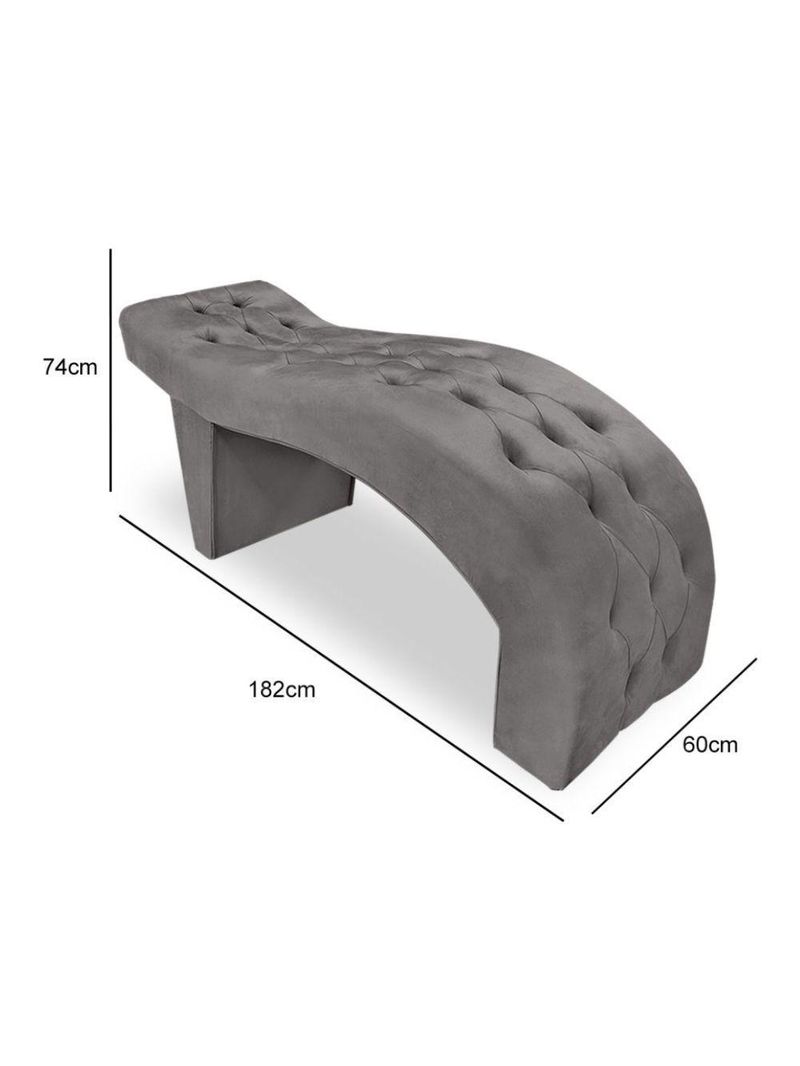 Maca Estofada Capitonê Suede Eduarda – Cor: Preto