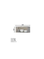 Armário Aéreo 1 Porta Basculante 80 cm Amy Casa 812 Cinza