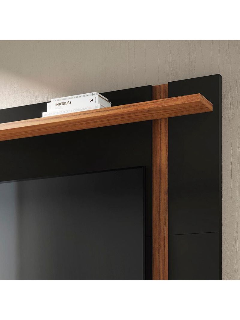 Painel Extensível para TV até 70 Polegadas 180 cm Leme Colibri Preto Noce Milano