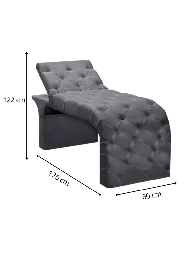 Maca Estofada Regulável Spa Suede Valentina – Cinza