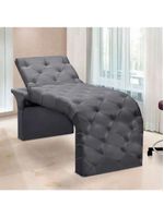 Maca Estofada Regulável Spa Suede Valentina – Cinza