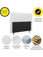 Cabeceira Estofada Cama Queen 160cm Helena Corino Branco