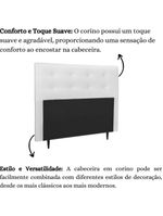 Cabeceira Estofada Cama Queen 160cm Helena Corino Branco