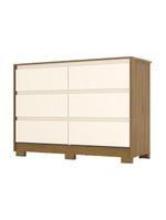 Cômoda 6 Gavetas Layla Casa 812 Nature Com Off White