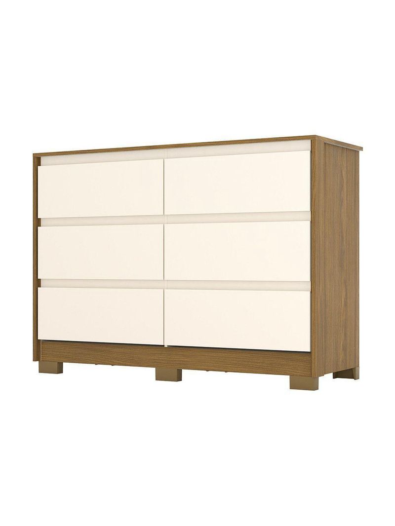 Cômoda 6 Gavetas Layla Casa 812 Nature Com Off White