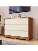Cômoda 6 Gavetas Layla Casa 812 Nature Com Off White