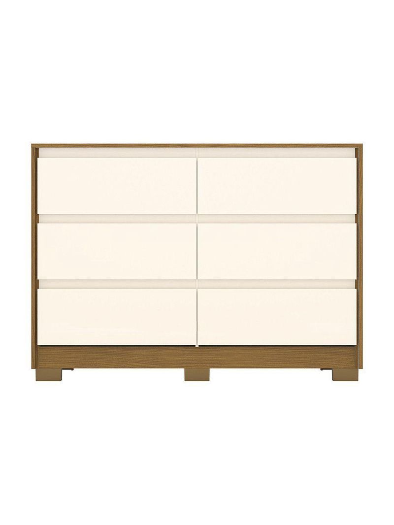 Cômoda 6 Gavetas Layla Casa 812 Nature Com Off White