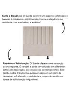 Cabeceira Estofada Cama Casal Queen Size 160cm Maisa Suede - Bege
