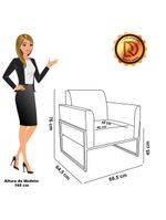 Poltrona Base Industrial Alta Preto Marisa Corino Preto D03 - D\'rossi