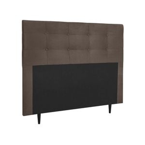 Cabeceira Estofada Cama Box Queen 160 Cm Milão Suede Suede Marrom