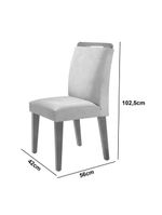 Mesa Olímpia 120cm Mdf Vidro Canto Copo Com 4 Cadeiras