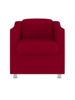 Poltrona Decorativa Tilla Reforçada Sala – Balaqui Decor Cor:vermelho