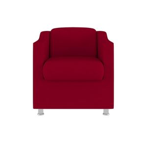Poltrona Decorativa Tilla Reforçada Sala – Balaqui Decor Cor: Vermelho