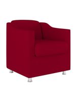 Poltrona Decorativa Tilla Reforçada Sala – Balaqui Decor Cor:vermelho