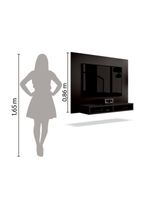 Painel Para Tv Até 42 Polegadas 1,20m Fox New Preto Preto