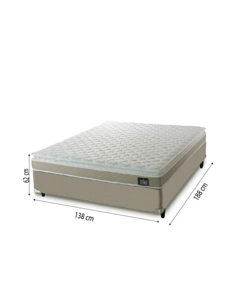 Cama Box Casal Colchão D45 Pillow Top Hellen 138x188