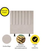 Cabeceira Estofada De Cama Casal Queen 160 Cm Paolla Corino bege