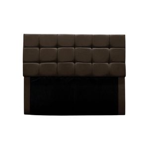 Cabeceira Estofada Cama Box Casal 160 Cm Ananda Suede Marrom