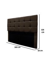 Cabeceira Estofada Cama Box Casal 160 Cm Ananda Suede Marrom