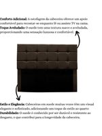 Cabeceira Estofada Cama Box Casal 160 Cm Ananda Suede Marrom