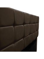 Cabeceira Estofada Cama Box Casal 160 Cm Ananda Suede Marrom