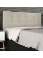 Cabeceira Estofada Cama Box Queen 160 Cm Milão Suede Suede Bege