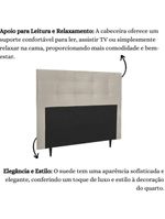 Cabeceira Estofada Cama Box Queen 160 Cm Milão Suede Suede Bege