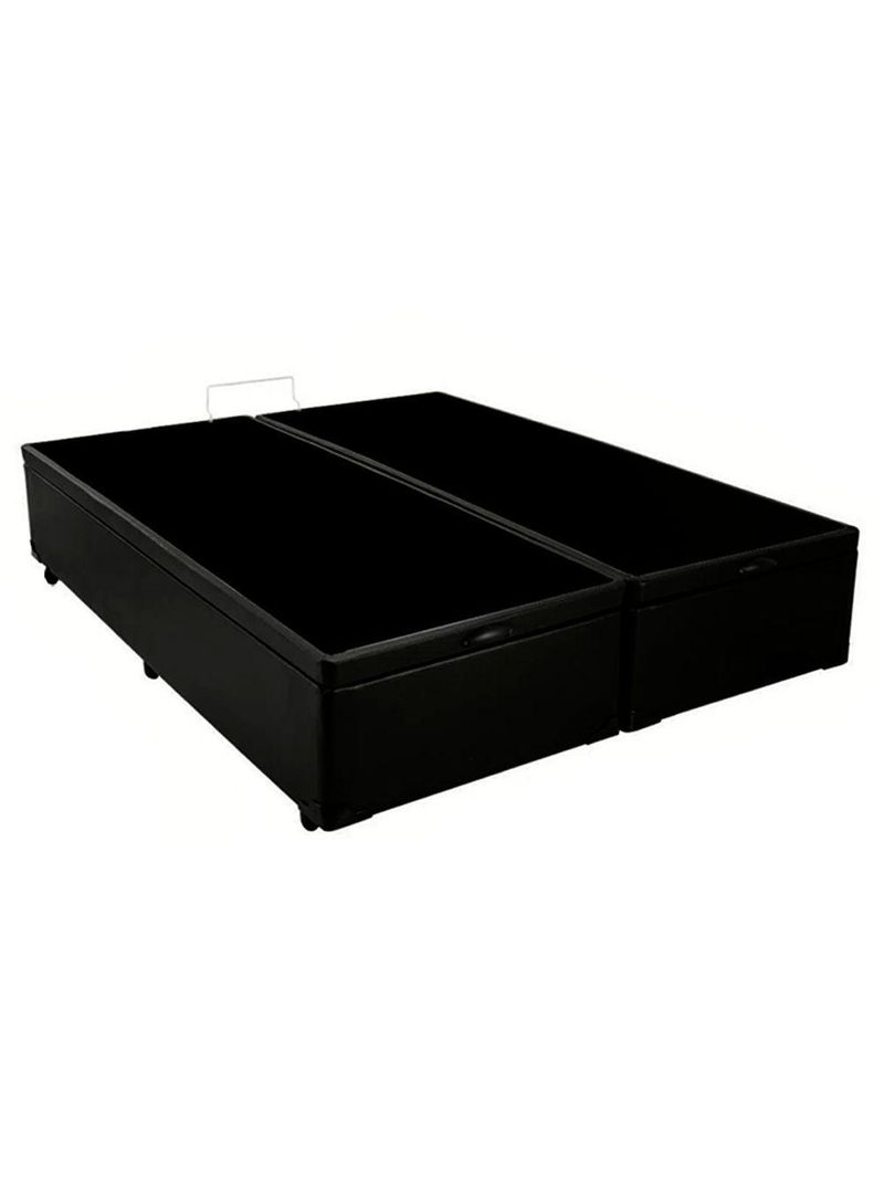 Cama Box Baú Queen Bipartido Sintético SerenePrime Preto 158x198x44cm