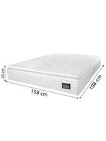 Colchão Casal Queen Espuma D45 Lazio Pillow Top 158x198x24cm Branco Hellen - Suporta Até 150 Kg Por Pessoa Branco