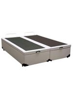 Cama Box Baú Queen Bipartido Sintético Sereneprime Branco 158x198x44