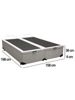 Cama Box Baú Queen Bipartido Sintético Sereneprime Branco 158x198x44
