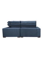 Sofa De Canto Retrátil E Reclinável Com Molas Cama Inbox Austin 2,50m X 2,50m Suede Velusoft Azul