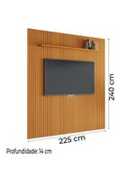 Painel Para Tv Até 75 Polegadas  Ripado Com Prateleira Arbo