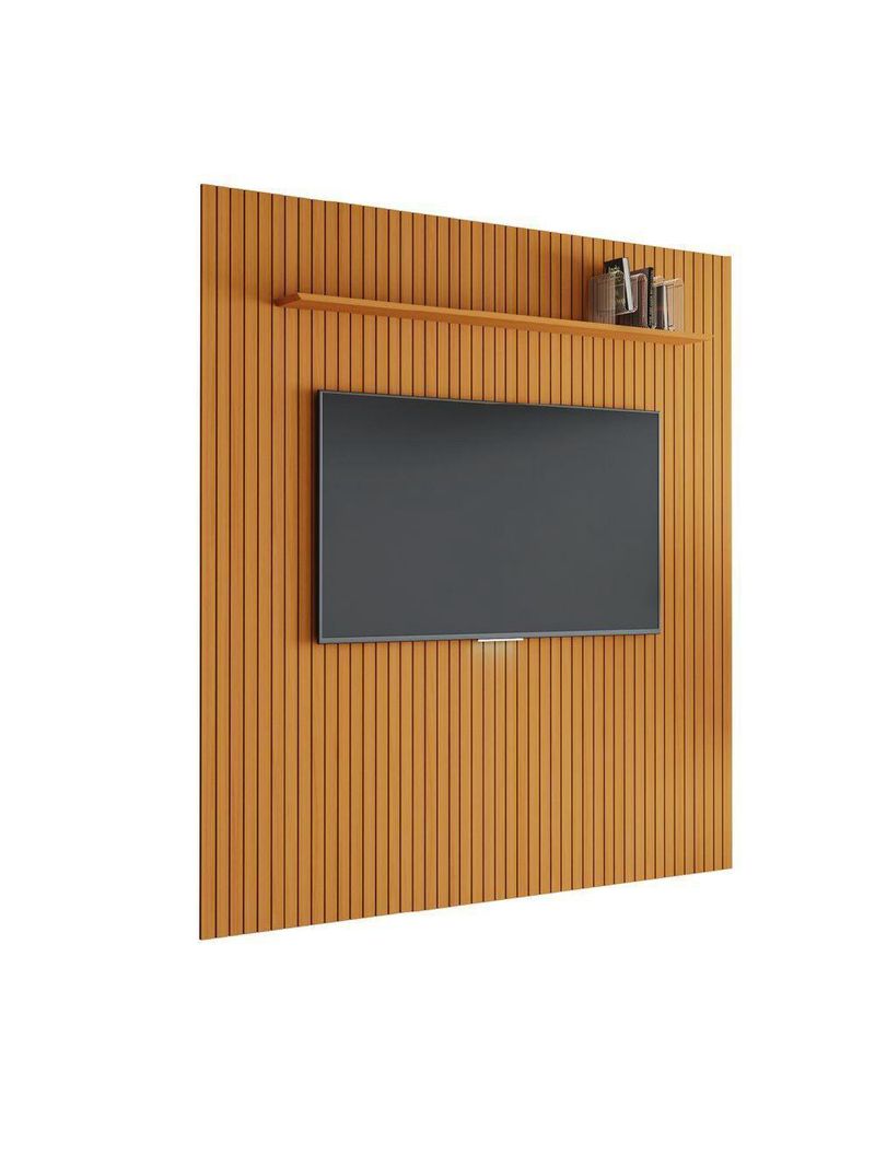 Painel Para Tv Até 75 Polegadas  Ripado Com Prateleira Arbo