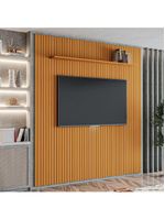 Painel Para Tv Até 75 Polegadas  Ripado Com Prateleira Arbo