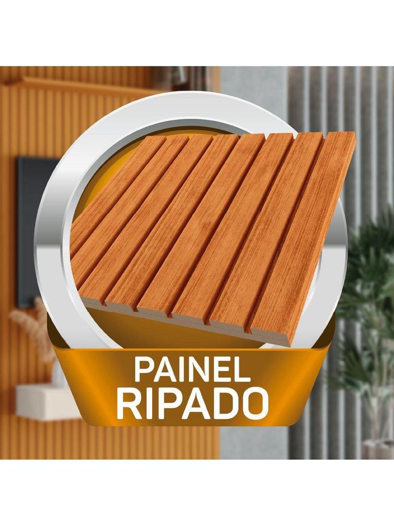 Painel Para Tv Até 75 Polegadas  Ripado Com Prateleira Arbo