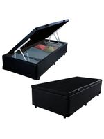 Cama Box Baú Solteiro Sintético SerenePrime Preto 88x188x44cm