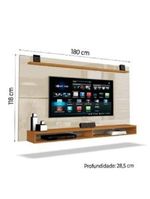 Painel Para Tv Até 65" Max Cedro/Off White