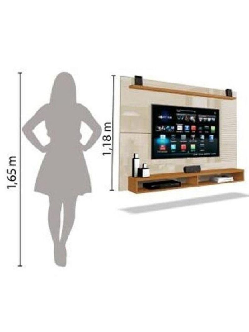 Painel Para Tv Até 65" Max Cedro/Off White