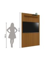 Painel Para Tv Até 55" Ripado Com Prateleira 1,35m Cedro EDN