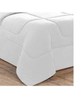 Kit Edredom + Jogo de Lençol Malha 100% Algodão Gran Moratta 6 Peças Queen - Branco/Branco