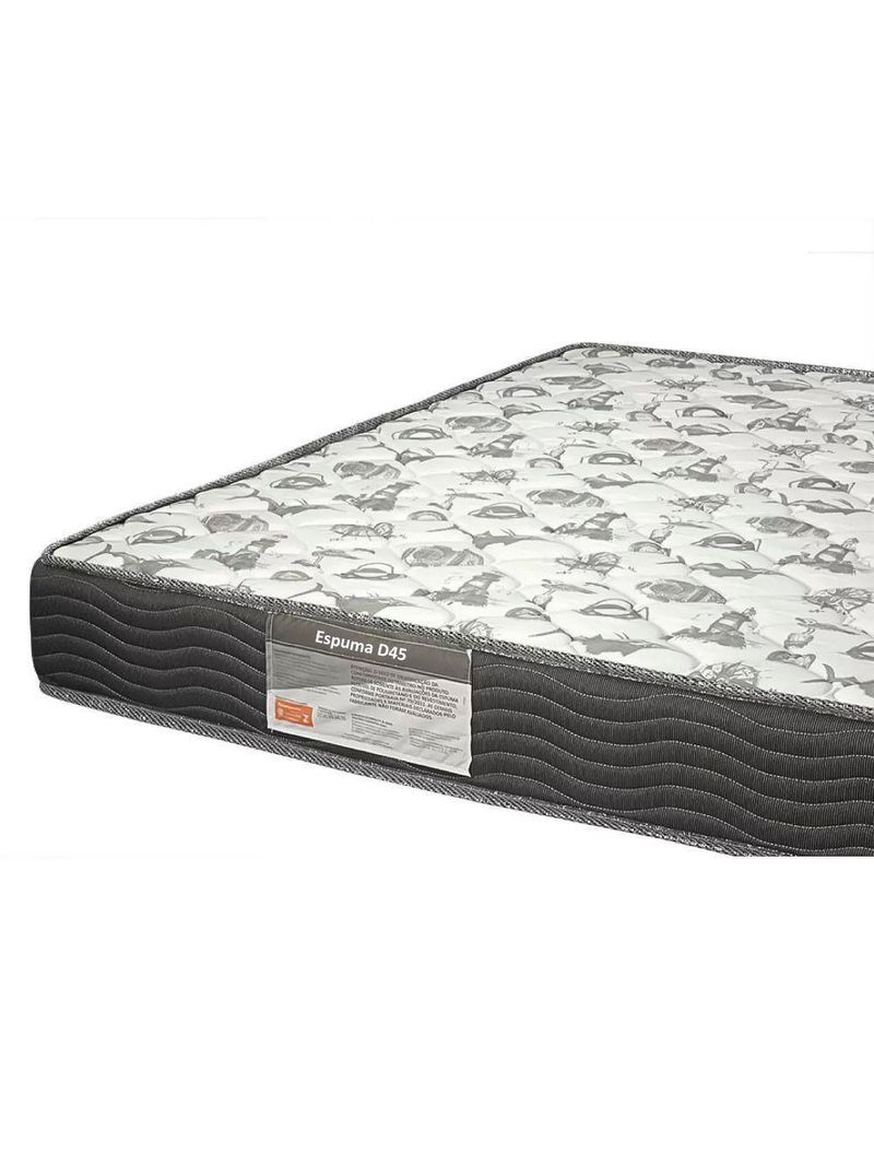 Cama Box Baú Casal Suede + Colchão De Espuma D33 - Sereneprime - 138cm Cinza
