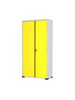 Armário Aço Escritório Fechadura 3 Prateleiras Ea303 Amarelo