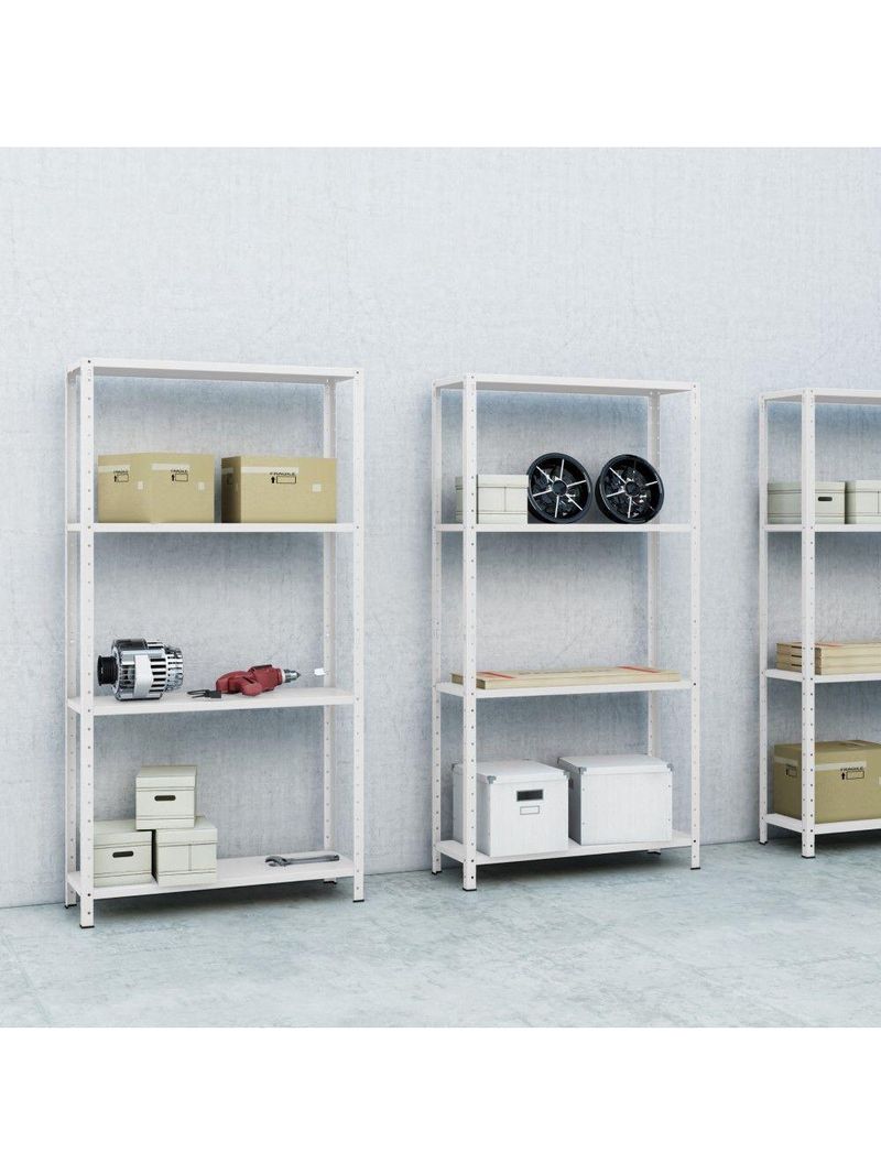 Estante Aço 4 Prateleiras Eaf006 Branca