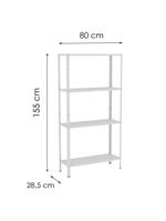Estante Aço 4 Prateleiras Eaf006 Branca