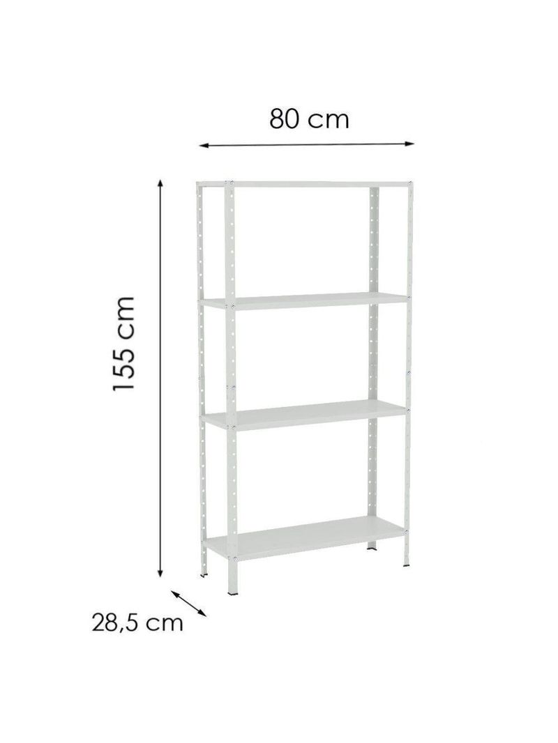 Estante Aço 4 Prateleiras Eaf006 Branca