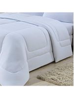 Edredom Dupla Face 100% Algodão Malha Casal Gran Moratta 01 Peça - Branco