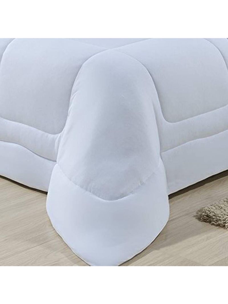 Edredom Dupla Face 100% Algodão Malha Casal Gran Moratta 01 Peça - Branco